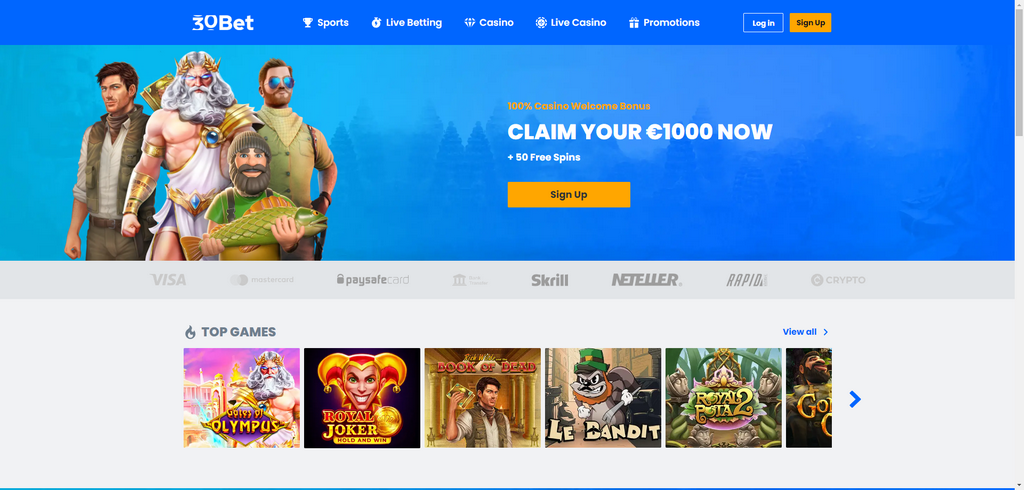 30Bet Casino Site Incentives & Testimonial 30Bet Casino Site Incentives & Testimonial